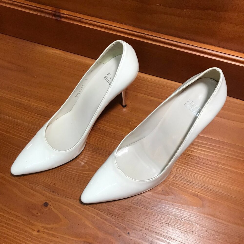 Stuart Weitzman White Heels